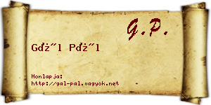 Gál Pál névjegykártya